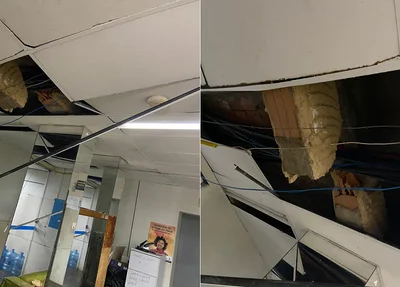 Teto da Semar desaba em Teresina
