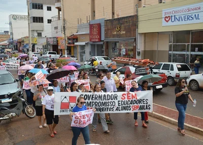 Protesto dos professores de Picos
