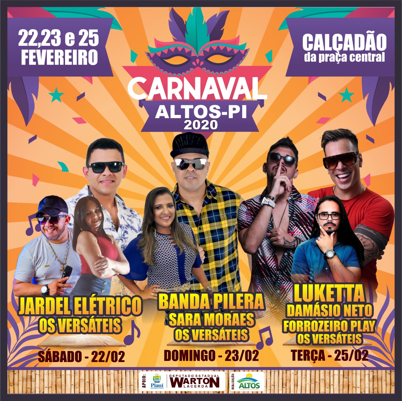 Prefeitura de Altos divulga programação do Carnaval