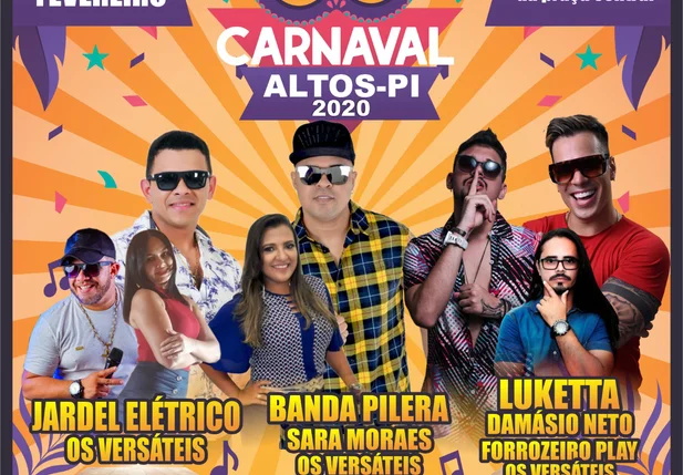 Prefeitura de Altos divulga programação do Carnaval