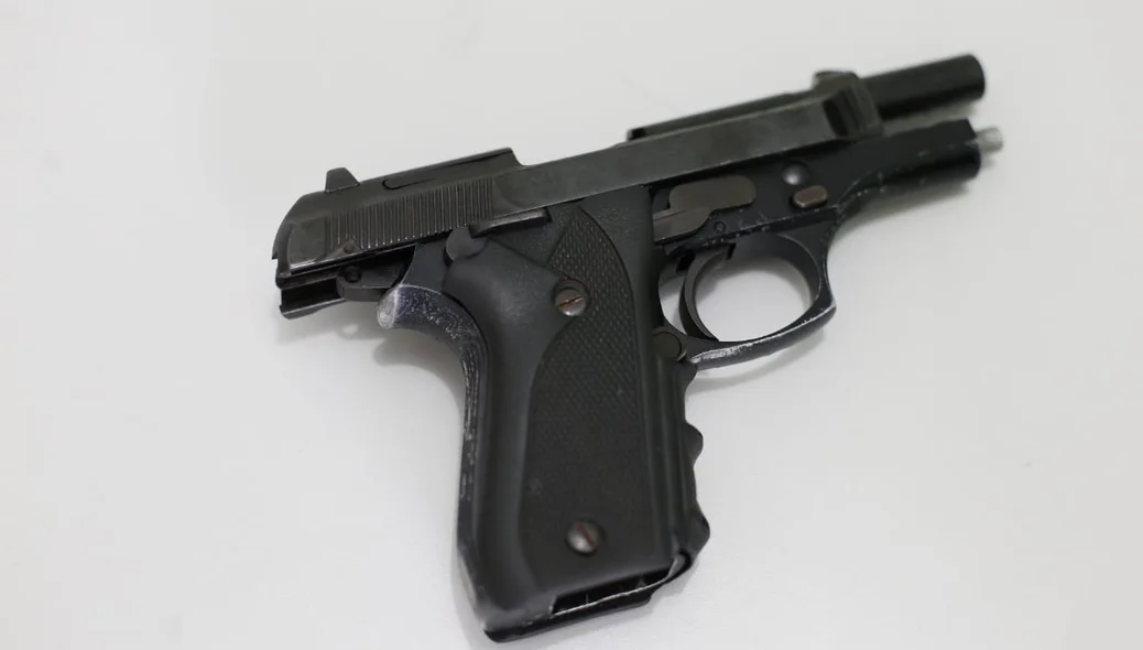 Arma que estava com a quadrilha 