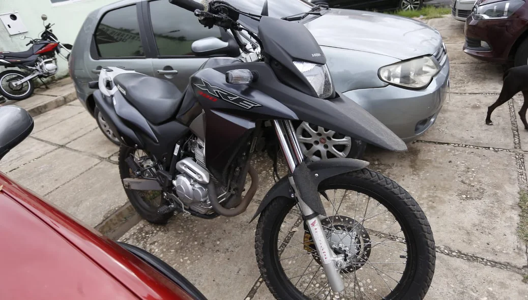 Motocicleta que estava em posse da quadrilha 