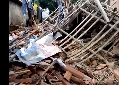Casa que desabou na zona sudeste de Teresina