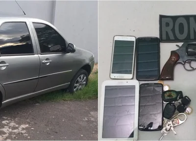Dupla é presa com veículo roubado em assalto