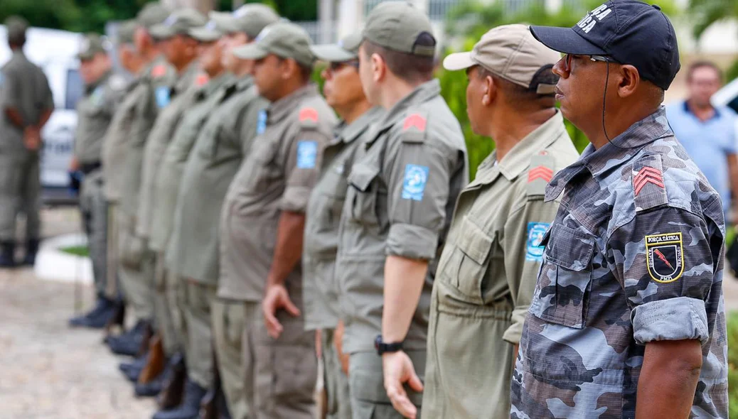 Policiais militares no velório do cabo Oliveira