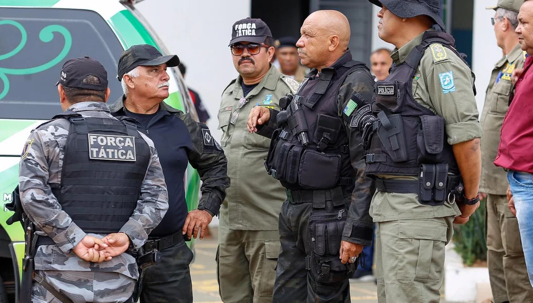 Policiais no velório do cabo Oliveira