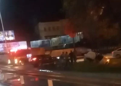 Local onde o carro ficou preso