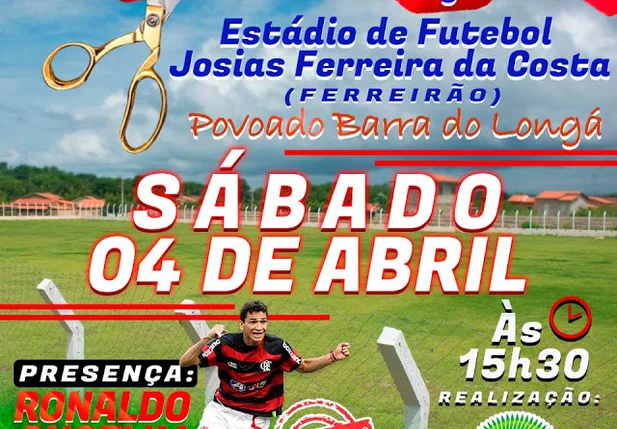 Júnior Percy anuncia inauguração de estádio de futebol em Buriti dos Lopes