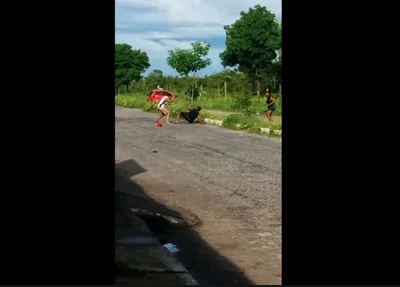 Homem é agredido com golpes de foice na cabeça no Parque  Brasil