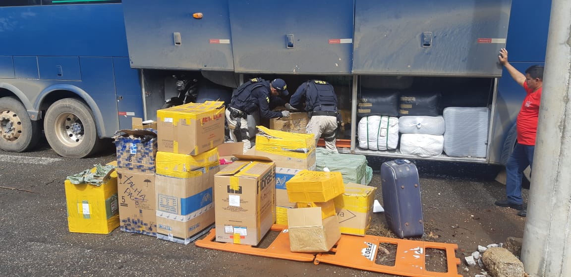 PRF apreende mercadorias avaliadas em R$ 500 mil