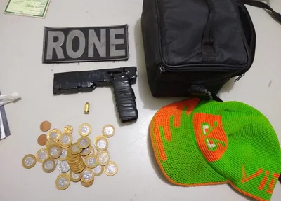 Material encontrado em poder dos suspeitos
