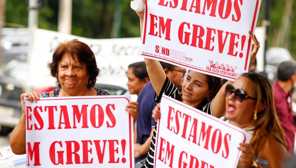 Professores em greve
