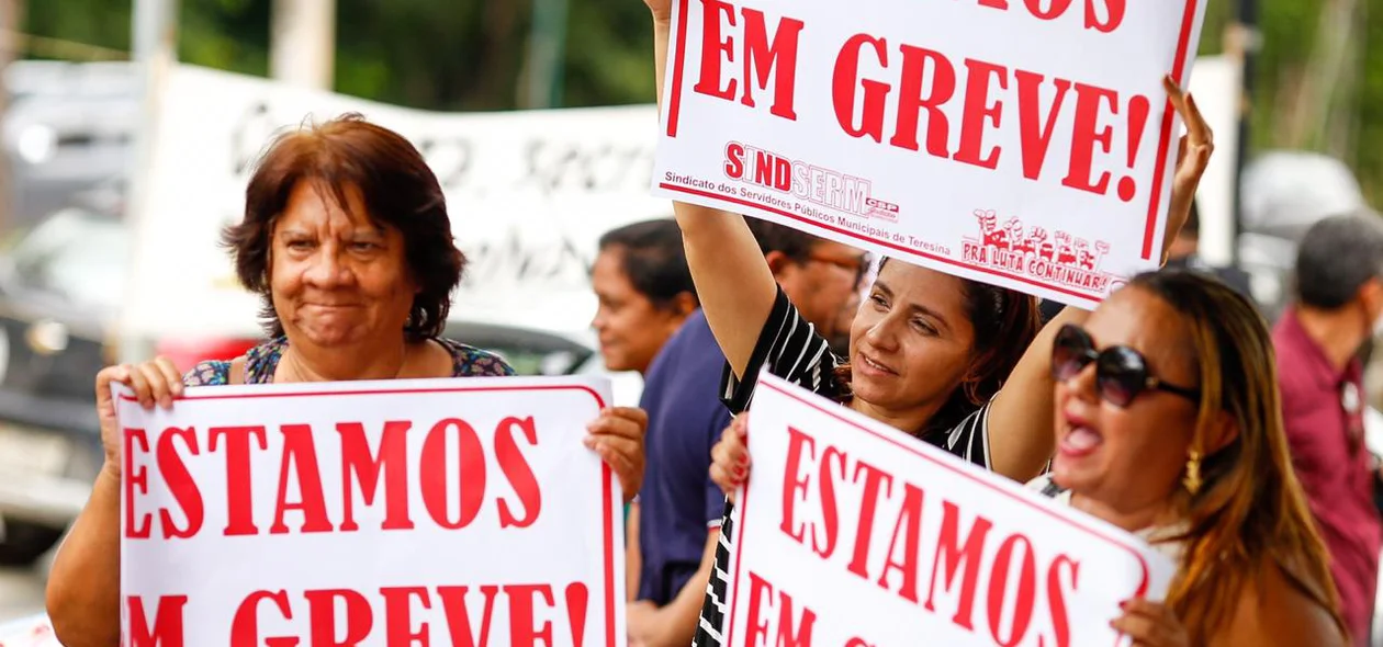 Professores em greve