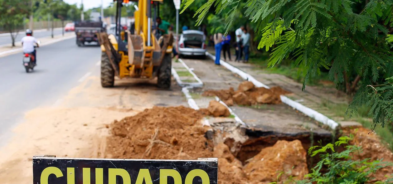 Obras na Avenida Maranhão em Teresina