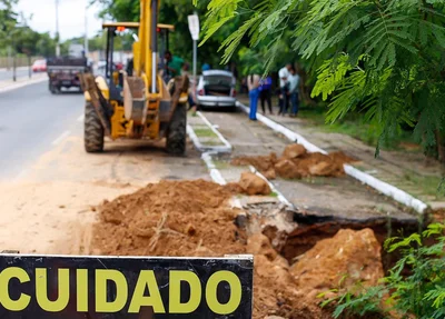 Obras na Avenida Maranhão em Teresina