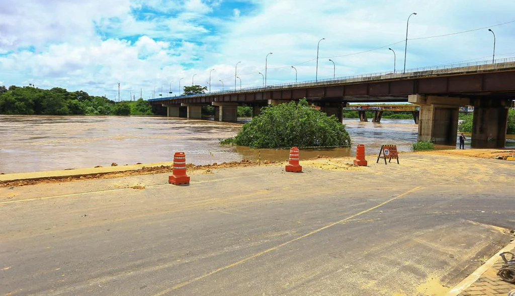 Rio Poti está com o nível alto em Teresina