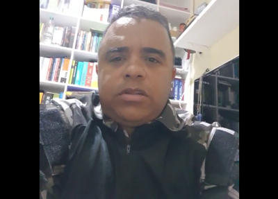 Capitão Tanaka relatando aglomerações em Teresina