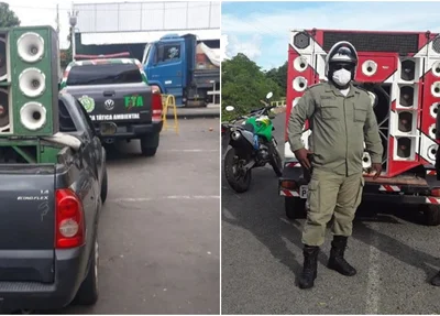 Polícia Militar usa carros de som