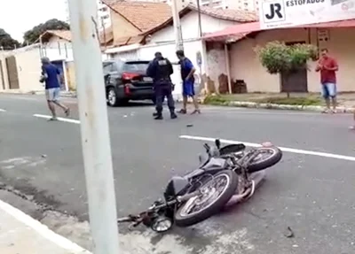 Motocicleta usada pelos criminosos 