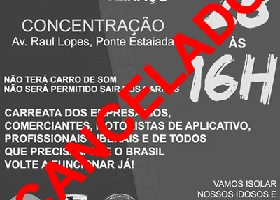 Movimento Volta Brasil é cancelado em Teresina