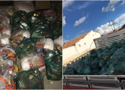 As cestas básicas serão entregues pelas igrejas do município