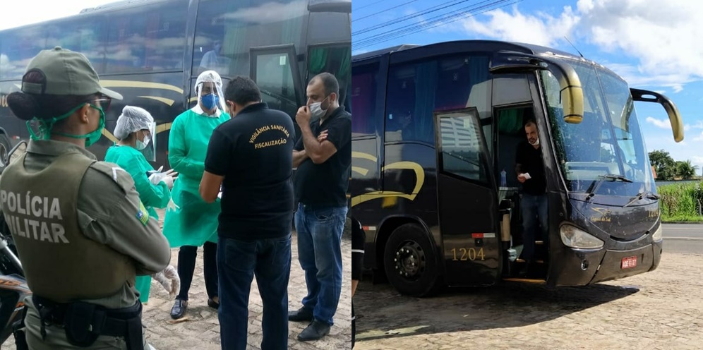 Ônibus vindo de São Paulo é abordado pela PM