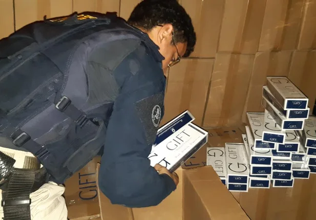 Cigarro apreendido pela PRF no Piauí