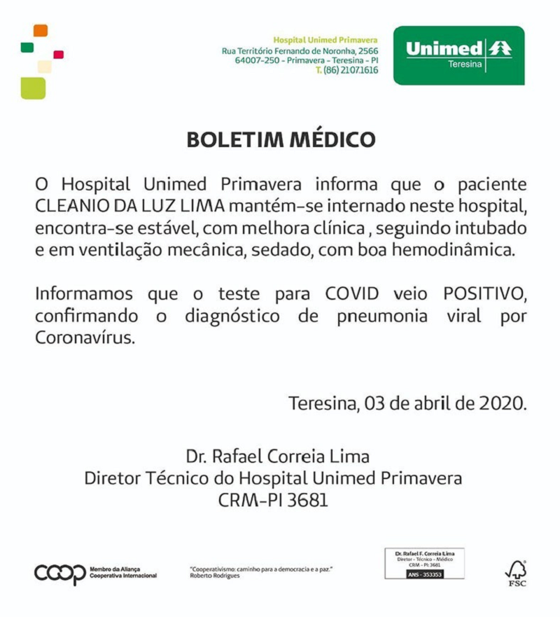 Boletim médico