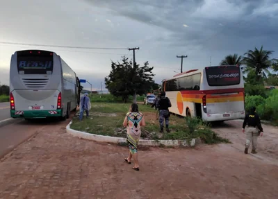 Ônibus são abordados durante operação de prevenção contra a Covid-19