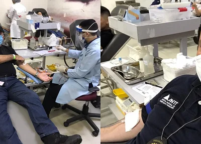 Fiscais da ANTT no Hemopi em Teresina