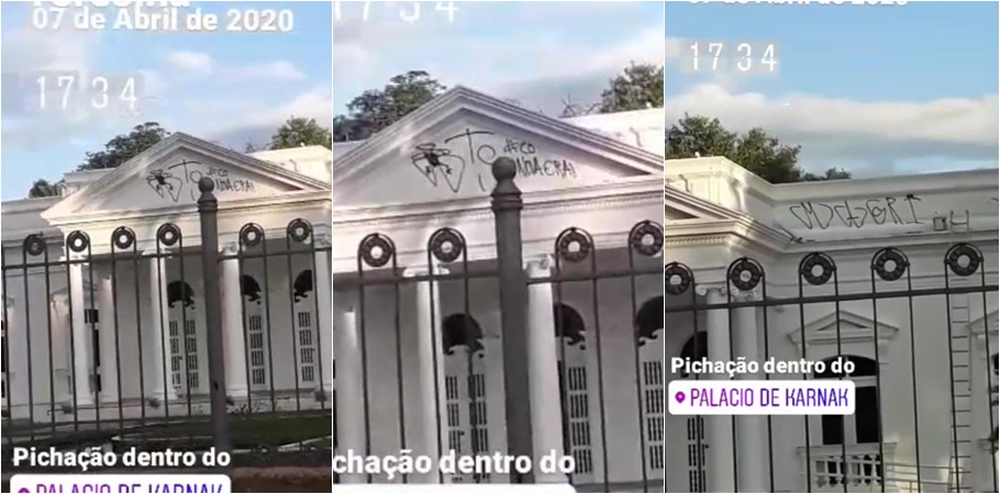 Imagens feitas por um popular da sede do Karnak