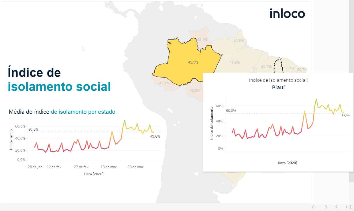 Índice de isolamento no Piauí