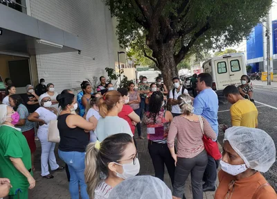 Protesto de enfermeiros do HGV