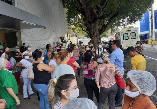 Protesto de enfermeiros do HGV