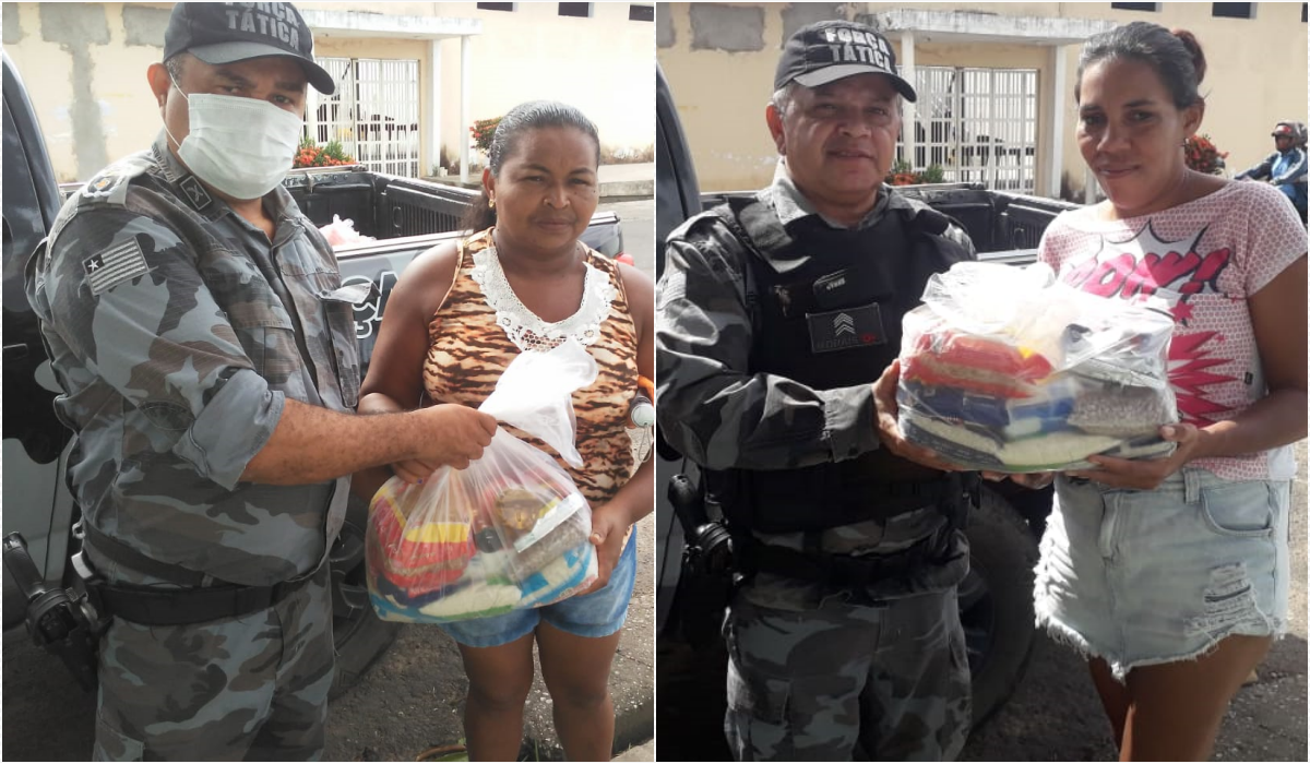Policiais do 9 Batalhão de Polícia Militar realizam ação social