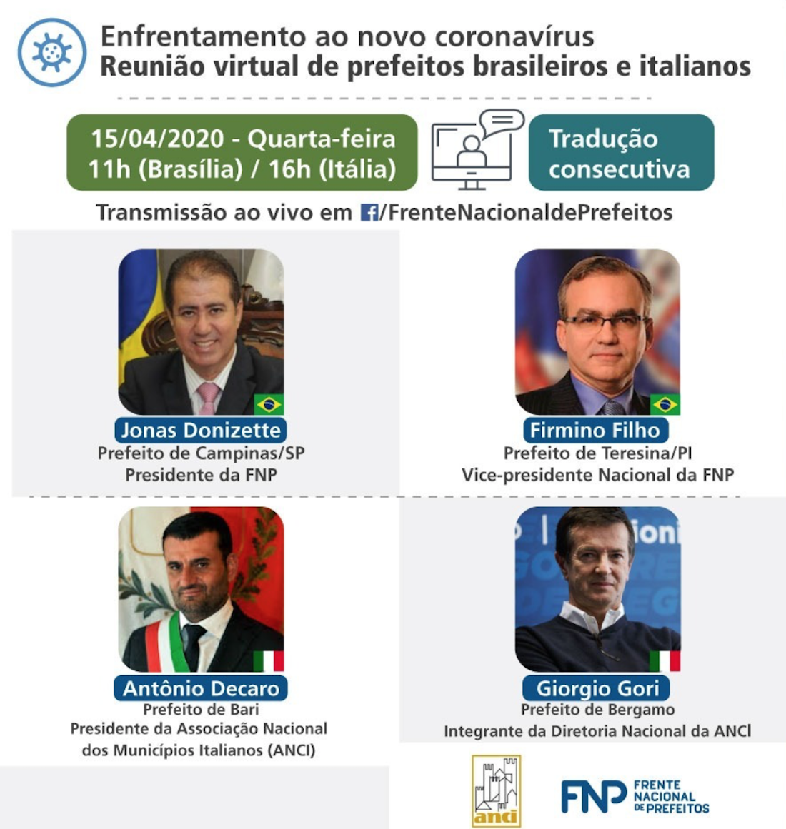 Reunião de Firmino com prefeitos italianos