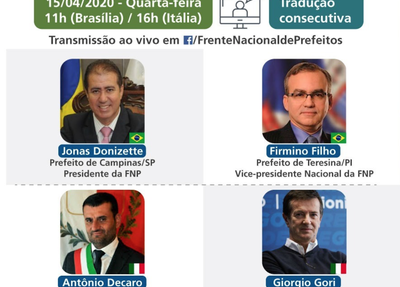 Reunião de Firmino com prefeitos italianos