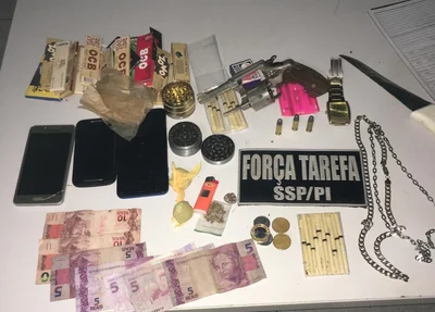 Material apreendido na operação