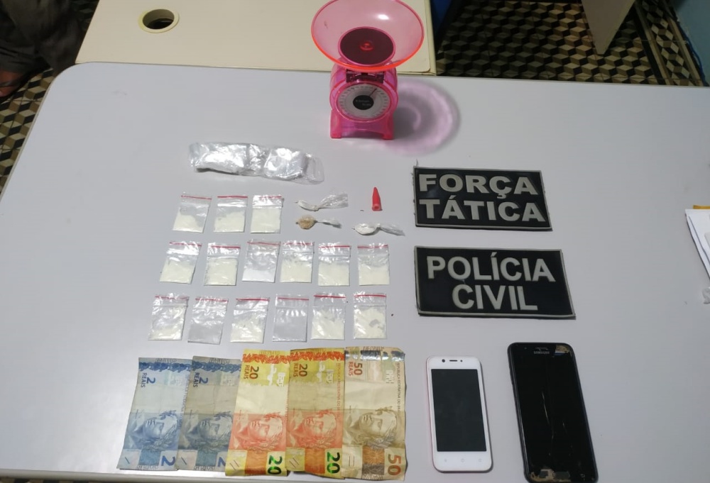 Material apreendido pela Polícia Militar em Paulistana