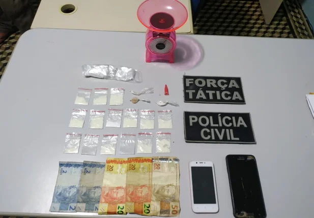 Material apreendido pela Polícia Militar em Paulistana