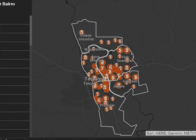 Bairros de Teresina afetados pela covid-19