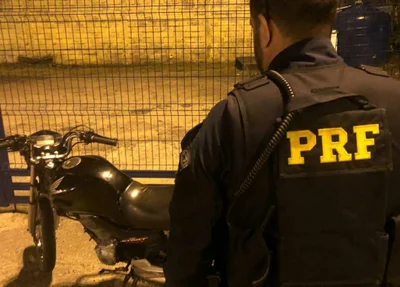 Moto adulterada apreendida pela PRF