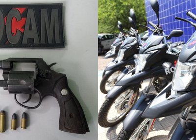 Arma apreendida pela equipe de Motopatrulhamento do Rone