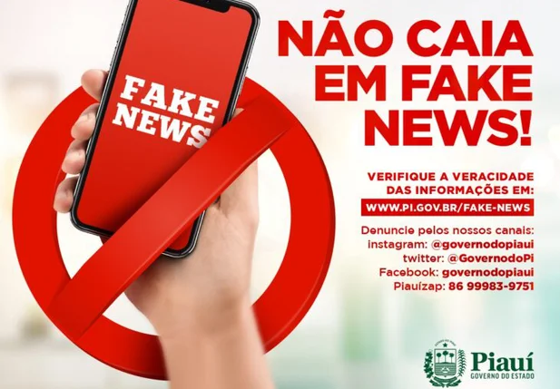 Governo do Piauí cria página para combater notícias falsas