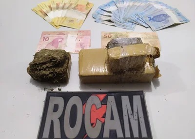 Maconha apreendida pela Rocam