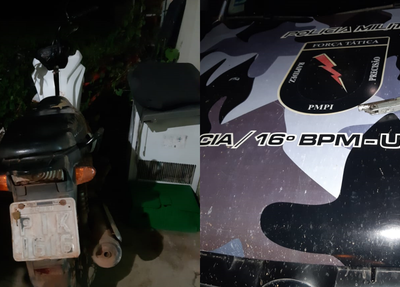 Material apreendido pela Polícia Militar de União