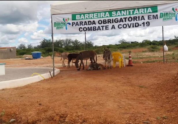 Autoridades fazem barreira sanitária em Dirceu Arcoverde