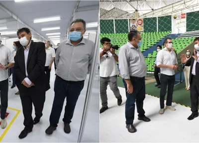 Covid-19: Wellington Dias visita hospital de campanha do Verdão