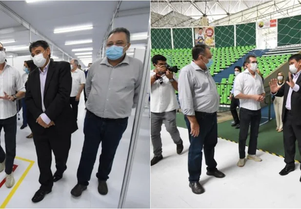 Covid-19: Wellington Dias visita hospital de campanha do Verdão