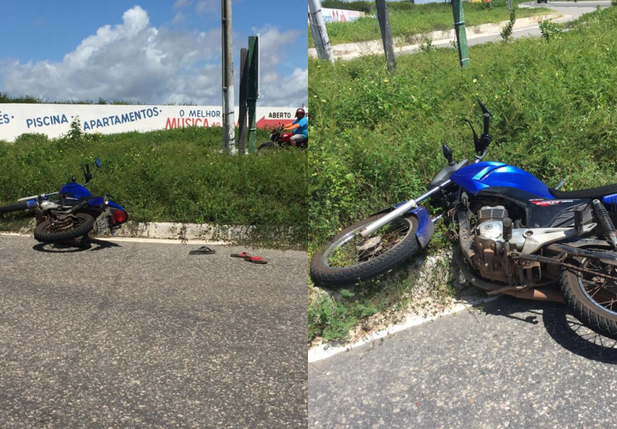 Motocicleta apreendida pela Polícia Militar em Luís Correia